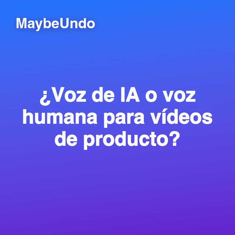 Voz de IA y voz humana comparadas para demos de producto